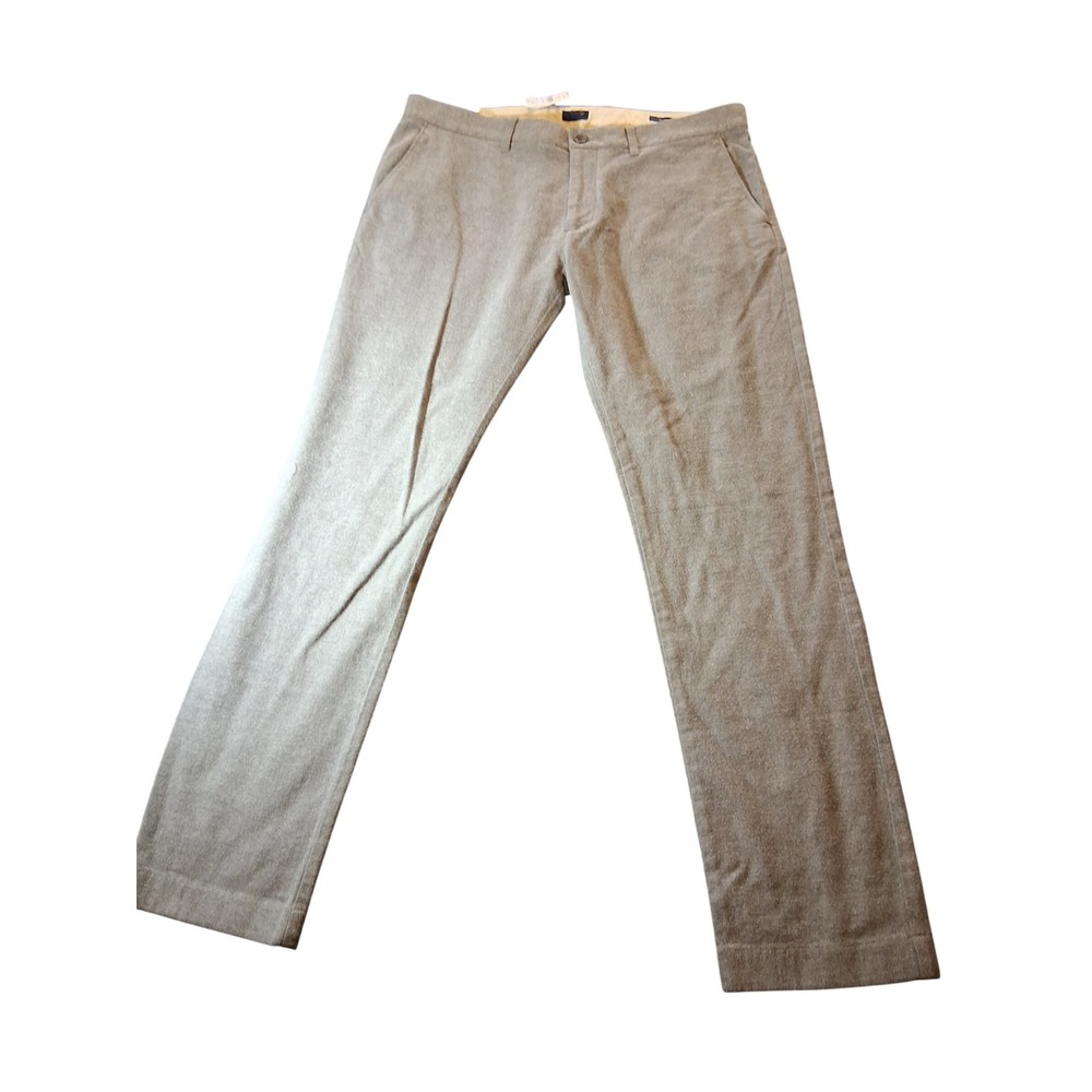 J.Crew Flex Slim Mens Pants Grey Textured Stretch Trousers 35x32 AA091 NWT